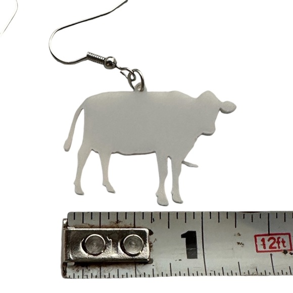 Cow print earrings-cow shaped - Picture 5 of 5